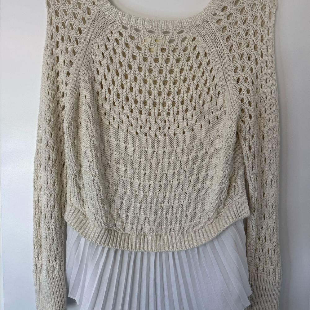 Anthropologie Maeve Layered Pleated Sweater - Picture 5 of 7